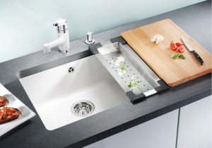 мойка для кухни белая отличного качества шоу рум Blanco-Subline-500-u