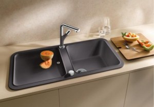 мойка для кухни черная отличного качества шоу рум YOVA-XL-6-S